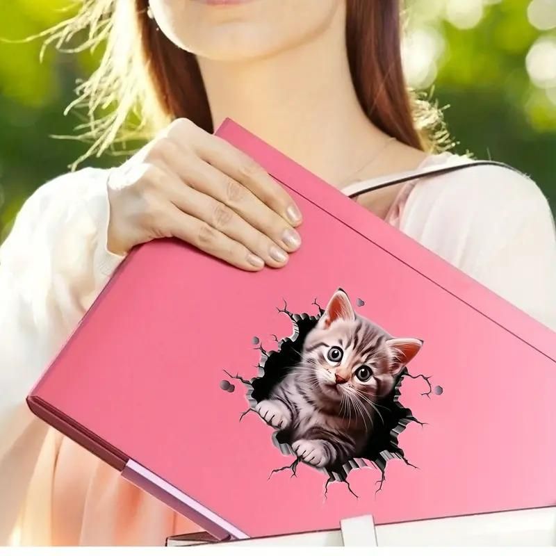 Durable Cat Pattern Car Sticker (Pack of 2)