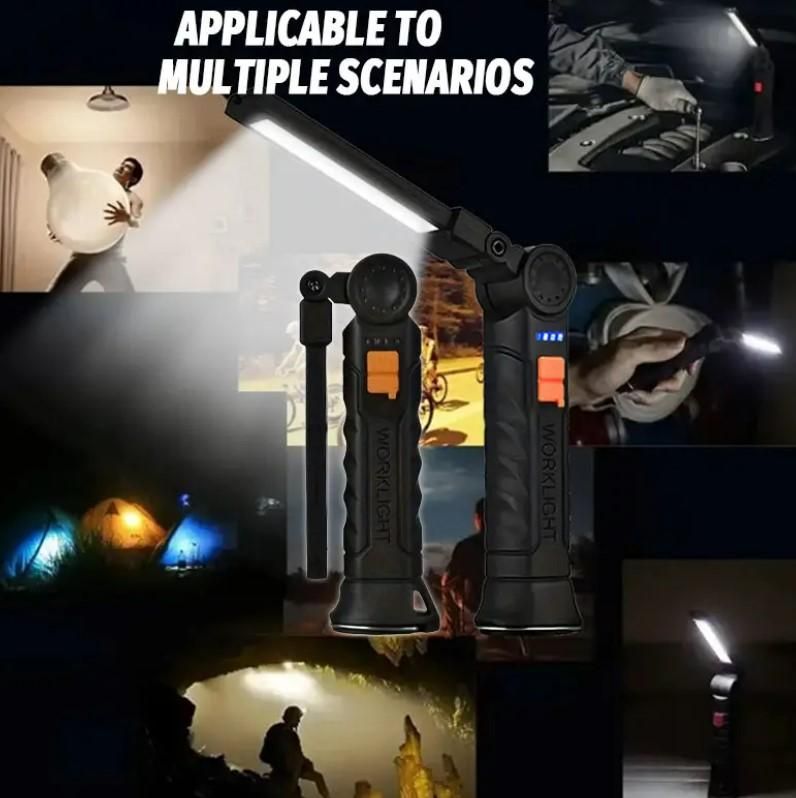 360° Rotating Rechargeable LED Work Light – Magnetic Base