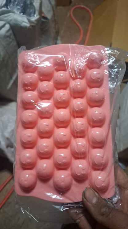 Plastic Reusable Flexible Round Ice Cube Trays