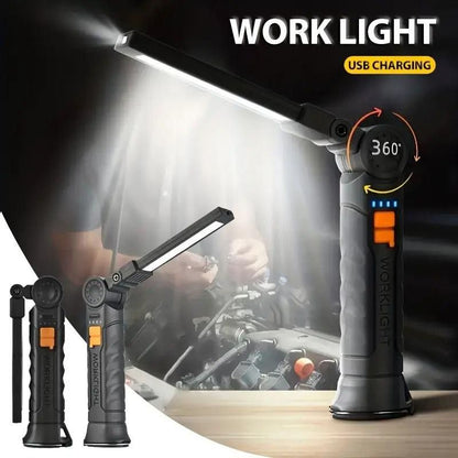 360° Rotating Rechargeable LED Work Light – Magnetic Base