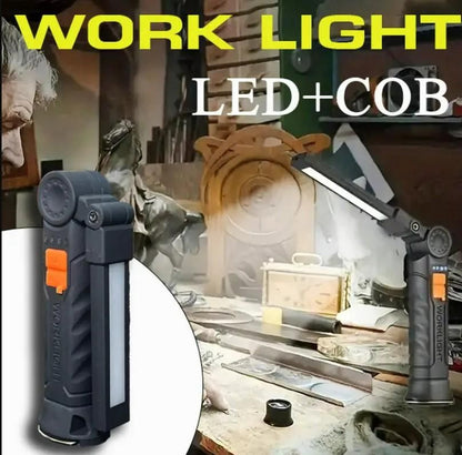 360° Rotating Rechargeable LED Work Light – Magnetic Base